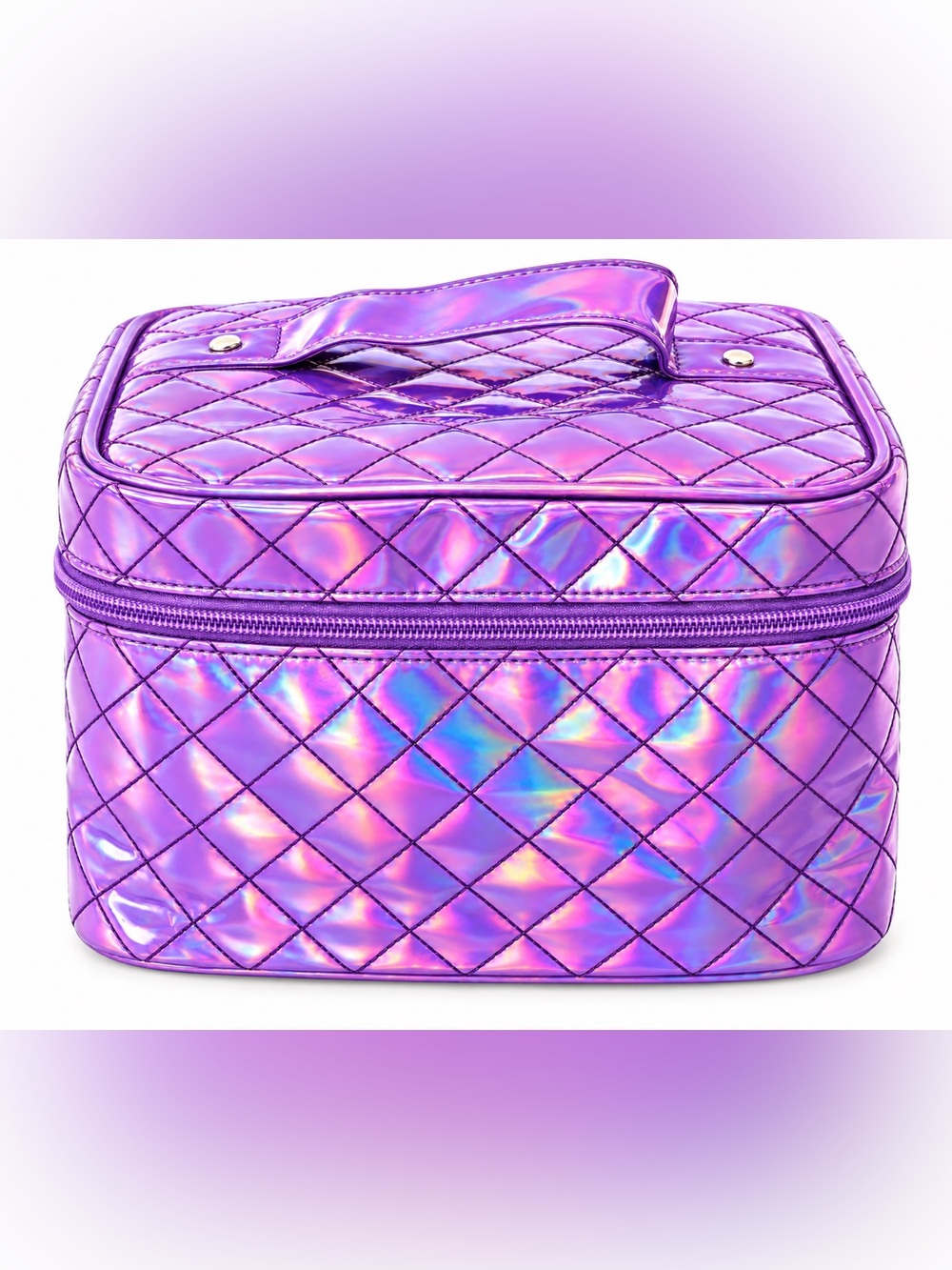 Purple Iridescent Cosmetic Bag